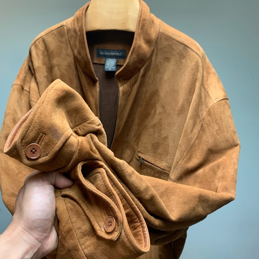 Genuine Leather Banana Republic Tan Brown Jacket | XL - Picture 7 of 16